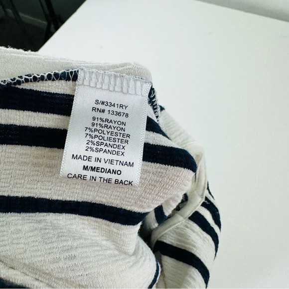 Love Tree White Pull on‎ Striped Wide Leg Spaghetti Straps Jumpsuit - Picture 11 of 12